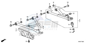 TRX500FE1G TRX500 Europe Direct - (ED) drawing FRONT ARM