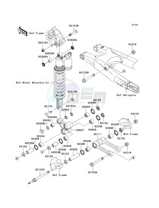 KX 450 D [KX450F] (D6F) D6F drawing REAR SUSPENSION