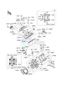 KVF 650 A [PRAIRIE 650 4X4] (A1) [PRAIRIE 650 4X4] drawing CYLINDER HEAD