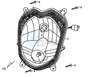 X'PRO 50 (45 KM/H) (AE05W4-FR) (L4-M1) drawing HEADLIGHT COMPLETE