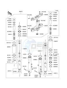 VN 2000 D [VULCAN 2000 LIMITED] (6F) D6F drawing FRONT FORK