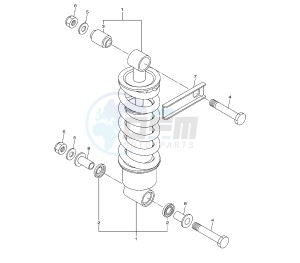 XJ6-F DIVERSION 600 drawing REAR SUSPENSION