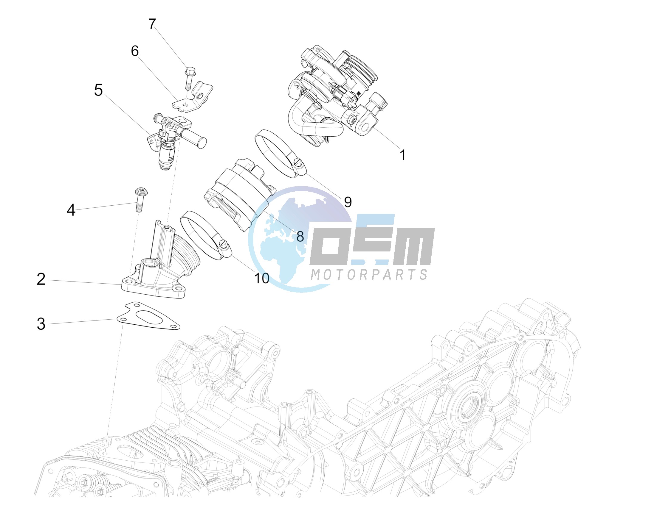 Throttle body - Injector - Induction joint