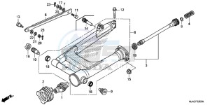 VT750C2SE Shadow - VT750C2S-E UK - (E) drawing SWINGARM (VT750CS/ C2B/ C2S/ C)