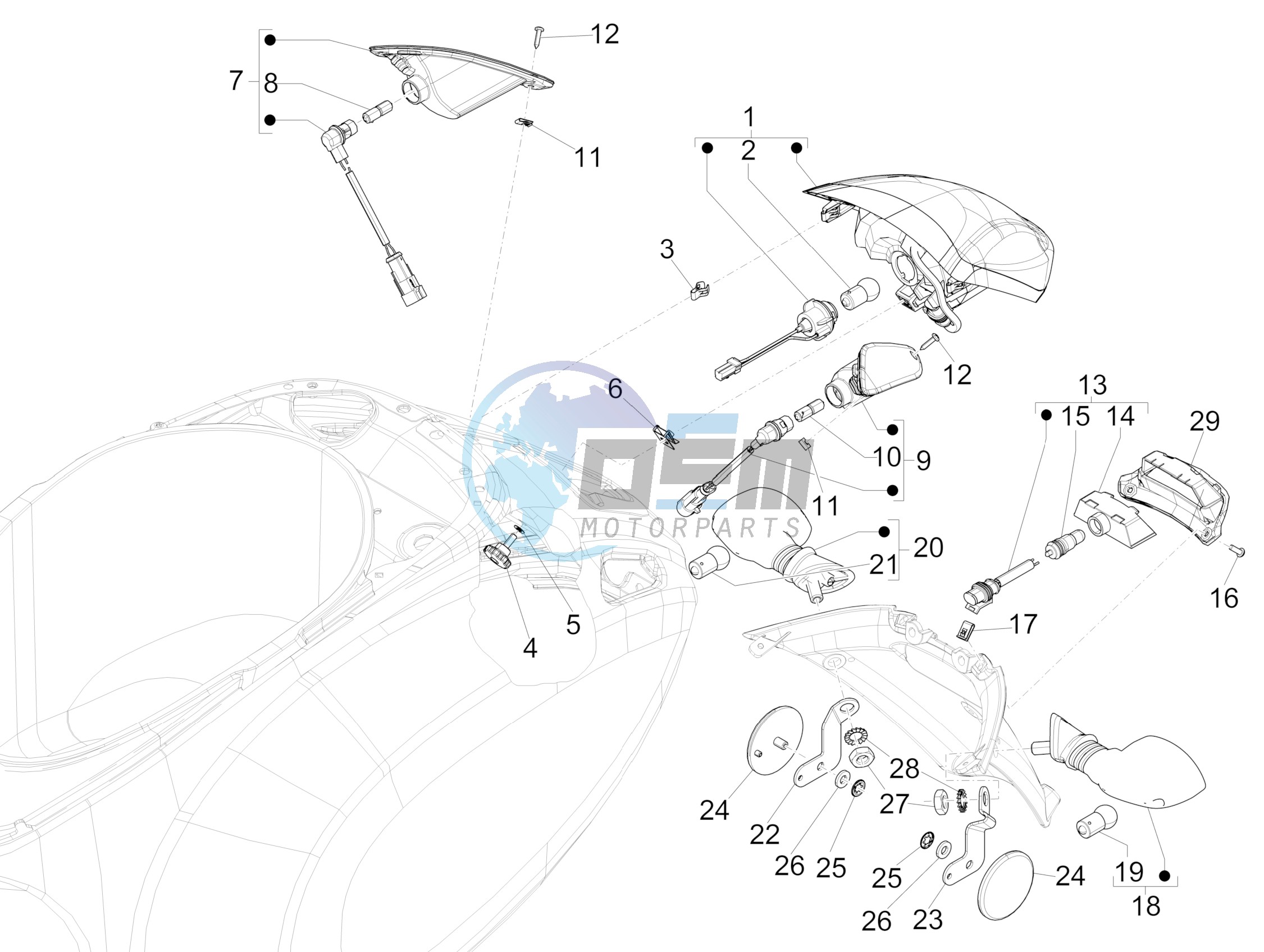 Rear headlamps - Turn signal lamps