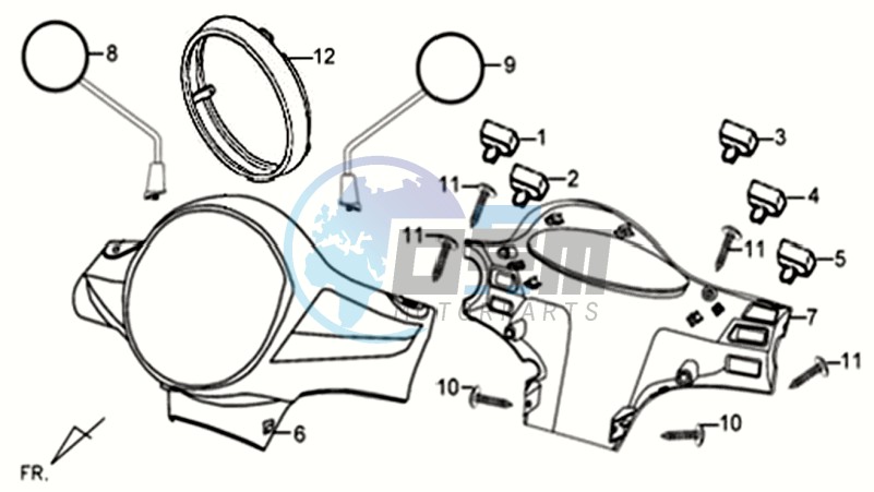 HEAD LIGHT COVER / MIRRORS / CONTROLS