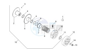 Scarabeo 50 2t (eng. Minarelli) drawing Clutch