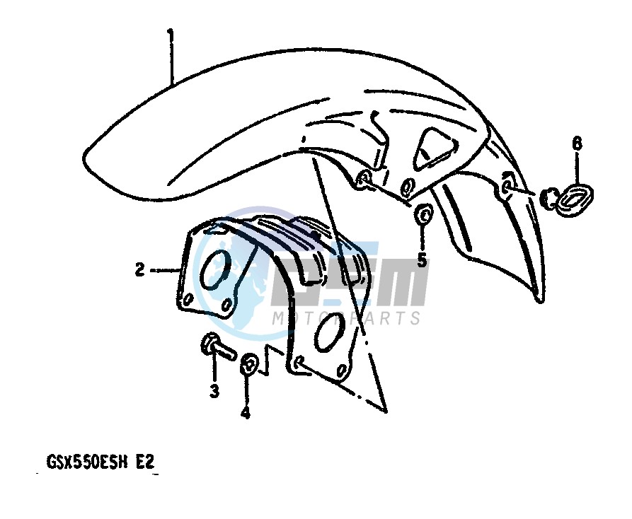 FRONT FENDER (GSX550ESF EFF ESG EFG ESH EFH)