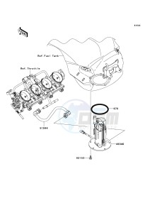 ZX 600 P [NINJA ZX-6R] (7F-8FA) P7F drawing FUEL PUMP