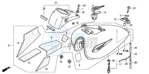 VT750CA drawing FUEL TANK