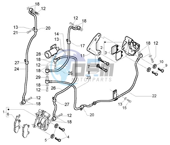 Brakes pipes - Calipers