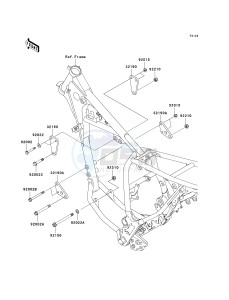 KL 250 G [SUPER SHERPA] (G9F) G9F drawing ENGINE MOUNT