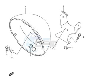 VL800 (E2) VOLUSIA drawing HEADLAMP HOUSING (MODEL K1 K2 K3 K4)