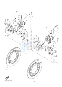 YZF-R1M 998 R2 (2KS7) drawing FRONT BRAKE CALIPER