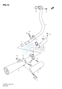 TU250X (E28) drawing MUFFLER