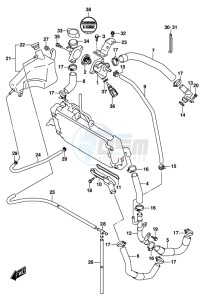 GSX-250RA drawing RADIATOR HOSE