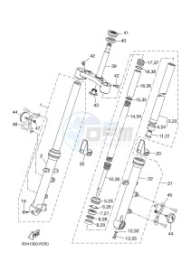 MTM690 XSR700 (B34A B34A B34A B34A B34A) drawing FRONT FORK