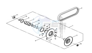 QUAD RAIDER 600 LONG CHASSIS drawing CLUTCH