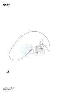 VLR1800 (E2) drawing FRONT FENDER (VLR1800L1 E19)