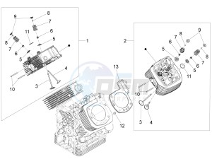 Eldorado 1400 1380 USA drawing Cylinder head - valves