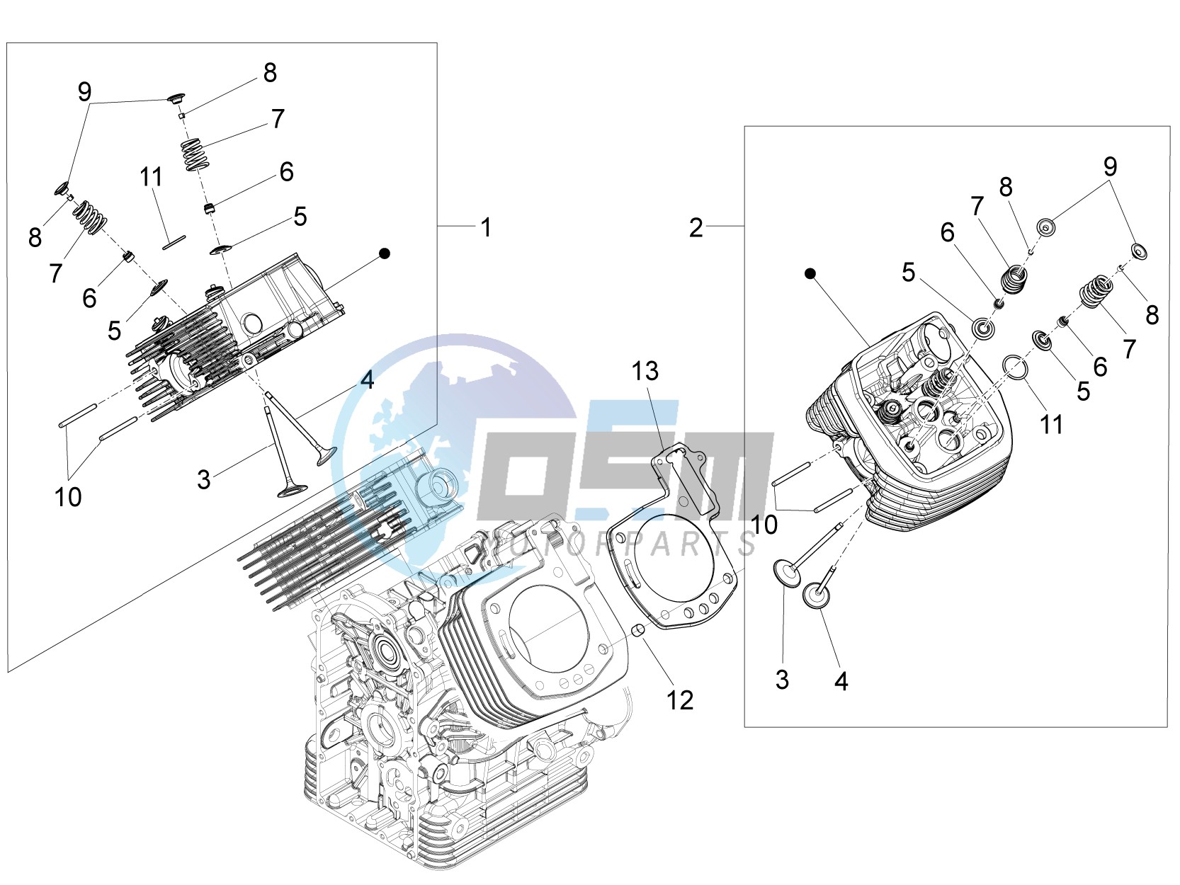 Cylinder head - valves