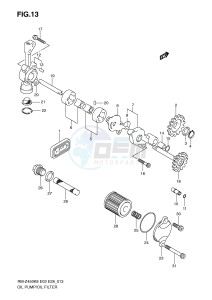 RM-Z450 (E3-E28) drawing OIL PUMP (RM-Z450K8 K9 L0)