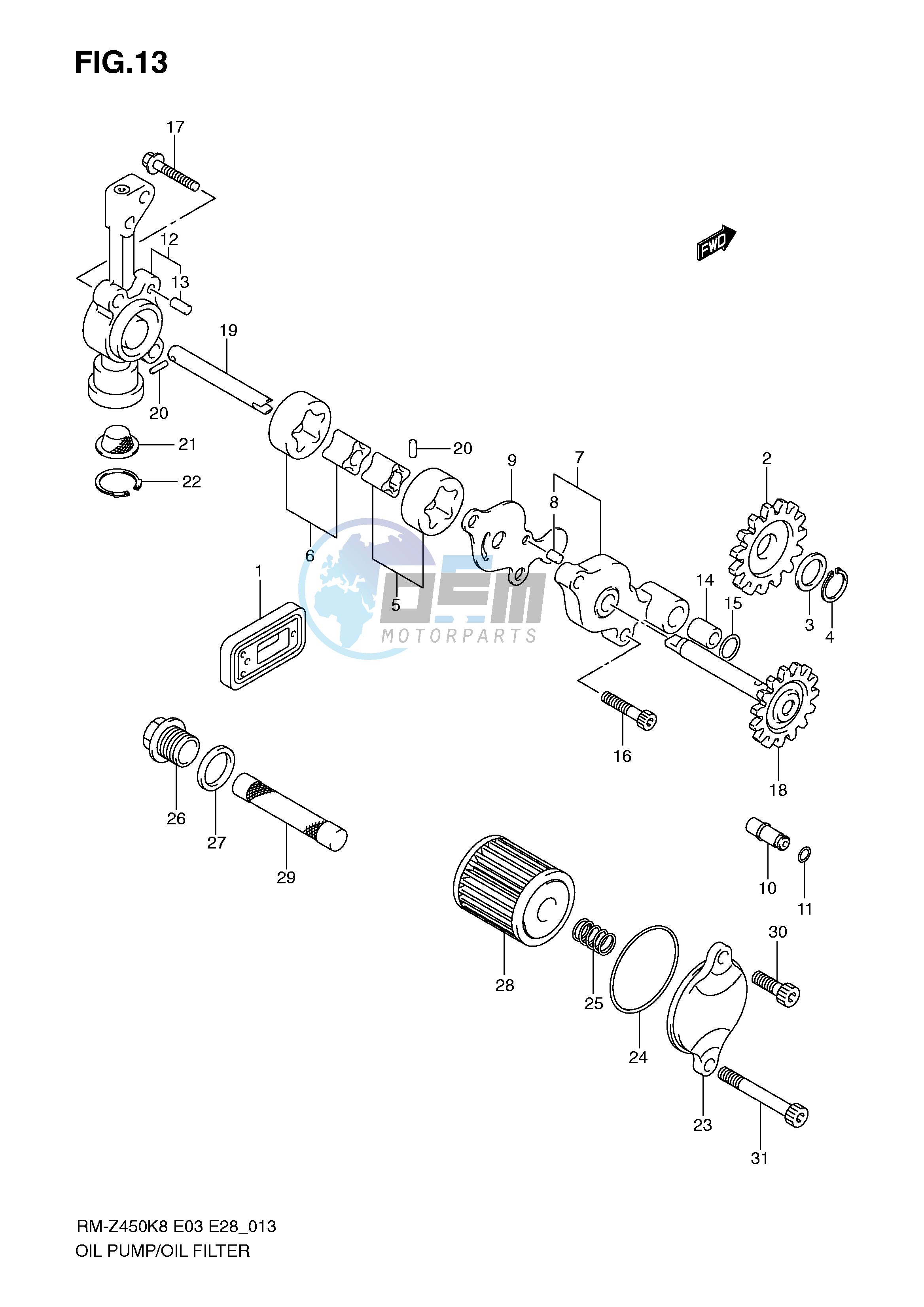 OIL PUMP (RM-Z450K8 K9 L0)