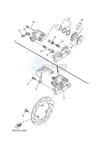 XT250 XT250D SEROW (1YB3) drawing REAR BRAKE CALIPER