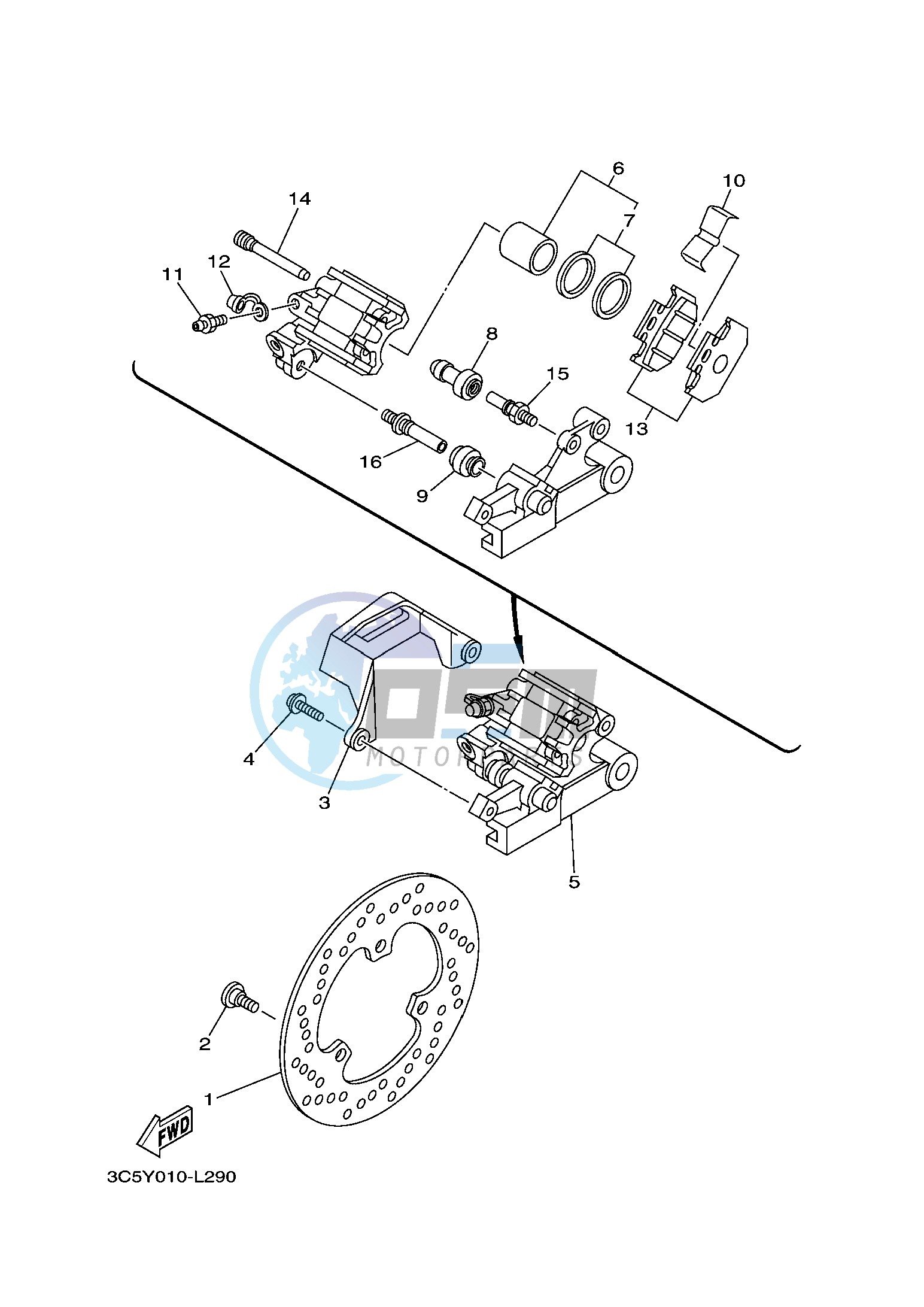 REAR BRAKE CALIPER