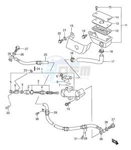 VL1500 (E2) drawing REAR MASTER CYLINDER