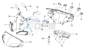 JET EURO X 50 25KMH drawing HANDLEBAR / HANDLEBAR COVER / DASHBOARD