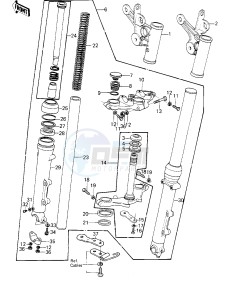 KZ 1000 D [Z1R] (D3) [Z1R] drawing FRONT FORK -- 80 D3- -