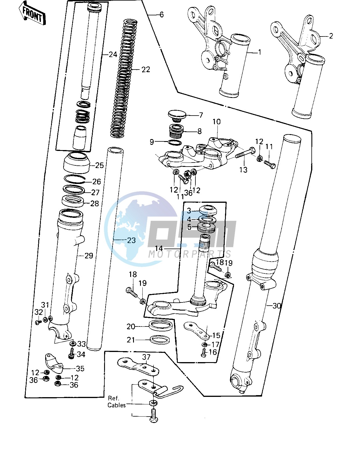 FRONT FORK -- 80 D3- -