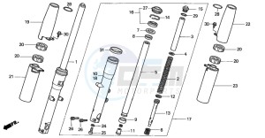 VT750CD3 drawing FRONT FORK