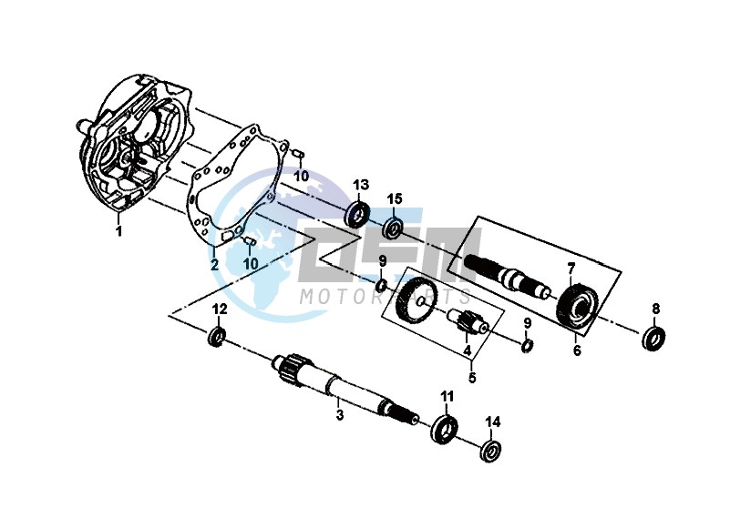 MISSION CASE-DRIVE SHAFT / ALLO 50 (25 KM/H) (AJ05WA-NL) (L8-M0)