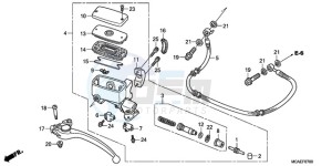 GL1800A ED drawing CLUTCH MASTER CYLINDER