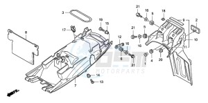 CBF600SA drawing REAR FENDER (CBF600S6/SA6/N6/NA6)