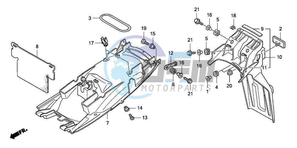 REAR FENDER (CBF600S6/SA6/N6/NA6)