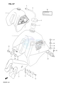 DR250 (E24) drawing FUEL TANK