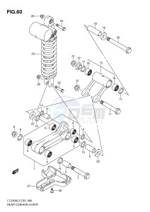 LT-Z400 (E33) drawing REAR CUSHION LEVER (LT-Z400ZL2 E33)