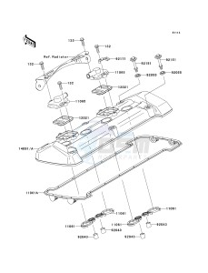 ZR 1000 B [Z1000 EUROPEAN] (B7F-B9F) 0B9F drawing CYLINDER HEAD COVER