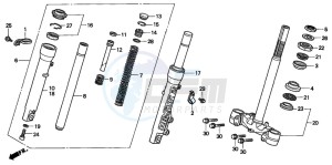 SFX50S drawing FRONT FORK/STEERING STEM