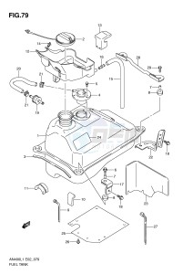 AN400 (E2) Burgman drawing FUEL TANK (AN400L1 E2)