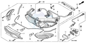 CBF10009 Ireland - (EK) drawing REAR COMBINATION LIGHT