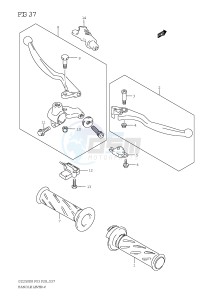 GZ250 (P3) drawing HANDLE LEVER