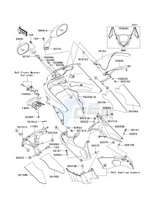 ZX 1200 C [NINJA ZZR 1200] (C1-C4) [NINJA ZZR 1200] drawing COWLING