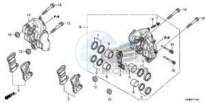 CB1000RF CB1000R 2ED drawing FRONT BRAKE CALIPER (CB1000R)