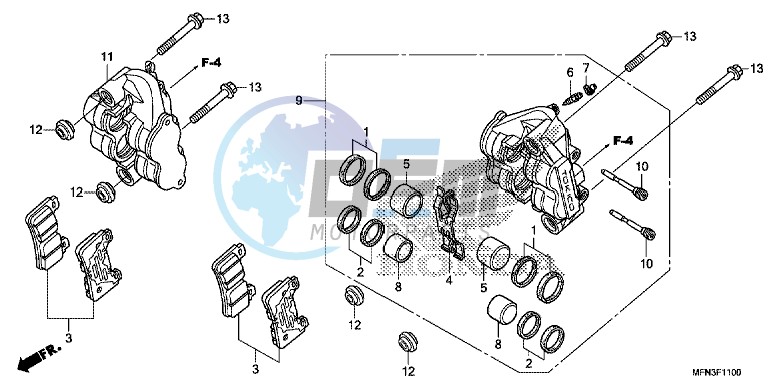 FRONT BRAKE CALIPER (CB1000R)