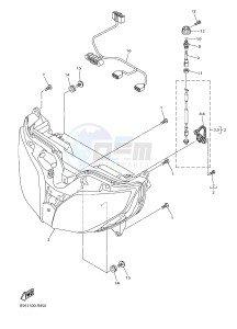 FJR1300AE FJR1300-AS FJR1300AS (B954) drawing HEADLIGHT