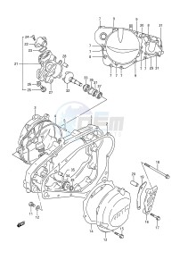 RM250 (E28) drawing CRANKCASE COVER - WATER PUMP (MODEL L M N)